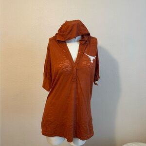 Burnt Orange Hooded Top with UT Logo